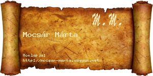 Mocsár Márta névjegykártya